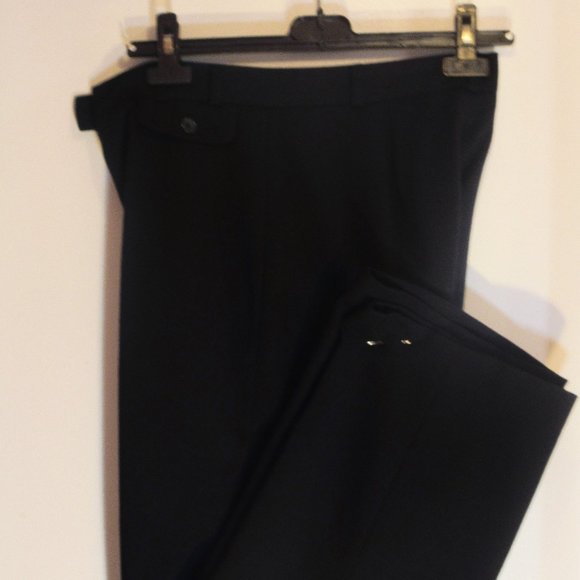 Vintage Conrad Wool  Blend Lining Woman Pants Stretch Black  Size 8 - Picture 7 of 10